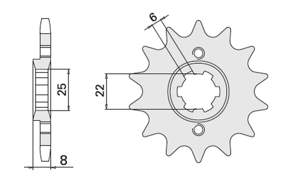 FRONT SPROCKET 281 14 HONDA XR 600R 85-90