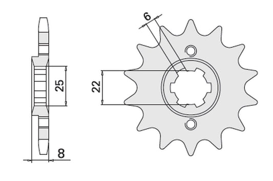 FRONT SPROCKET 281 14 HONDA XR 600R 85-90