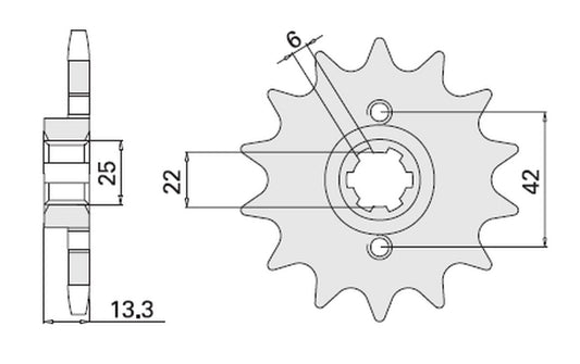 FRONT SPROCKET 291 16 HONDA CB 450S (JTF291.16)