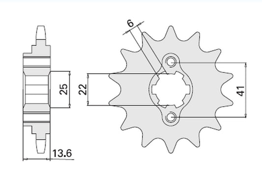 FRONT SPROCKET 293 15 HONDA XL 600V 87-88