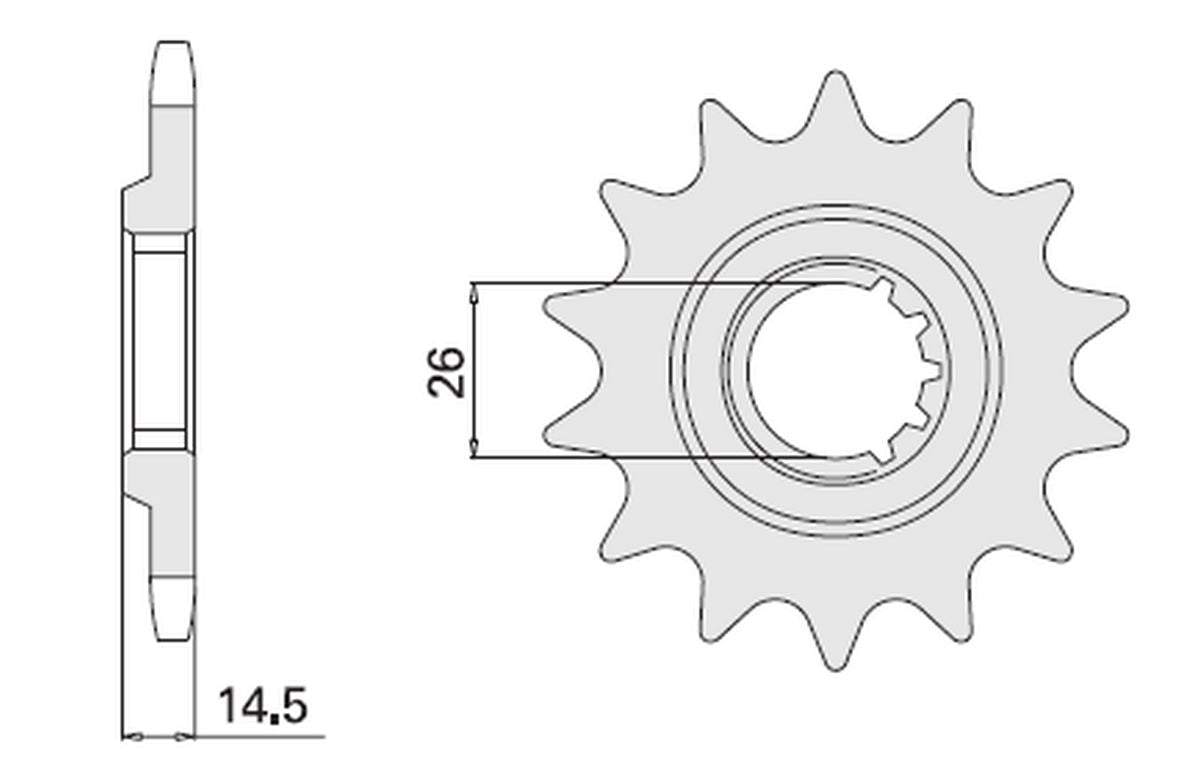 FRONT SPROCKET 335 15 HONDA CBX 1000 Z 79-80 (SC03) (CHAIN 630) (JTF335.15)