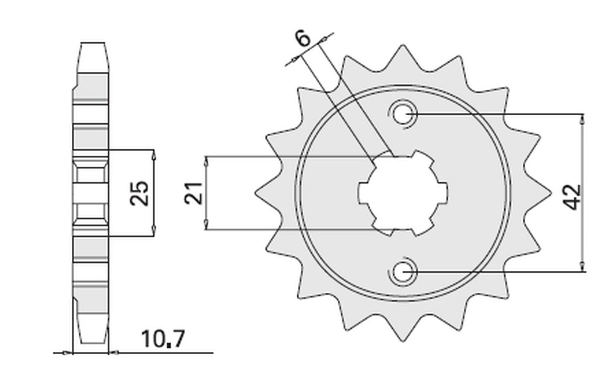 FRONT SPROCKET 338 16 HONDA CB650 79-84 (JTF338.16)