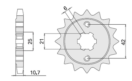 FRONT SPROCKET 338 16 HONDA CB650 79-84 (JTF338.16)