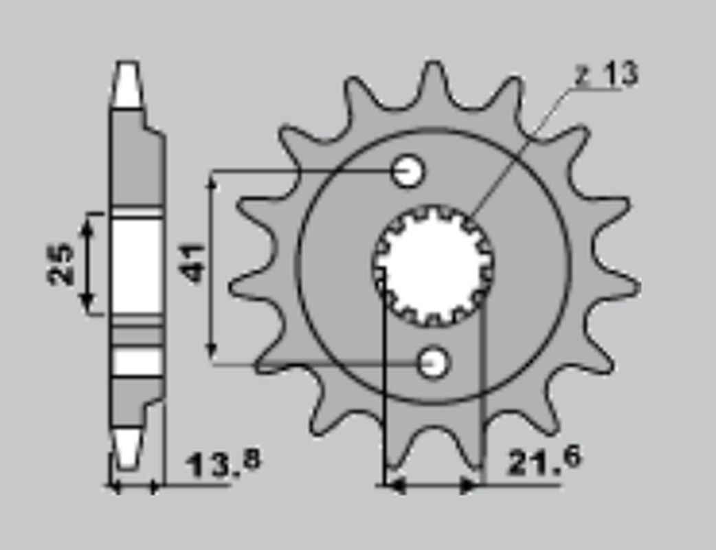 FRONT SPROCKET 346 16 HONDA VT 600C 90-04, XRV 650