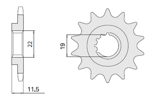FRONT SPROCKET 4101 16 SUZUKI DR 125 85-00 (JTF409.16)