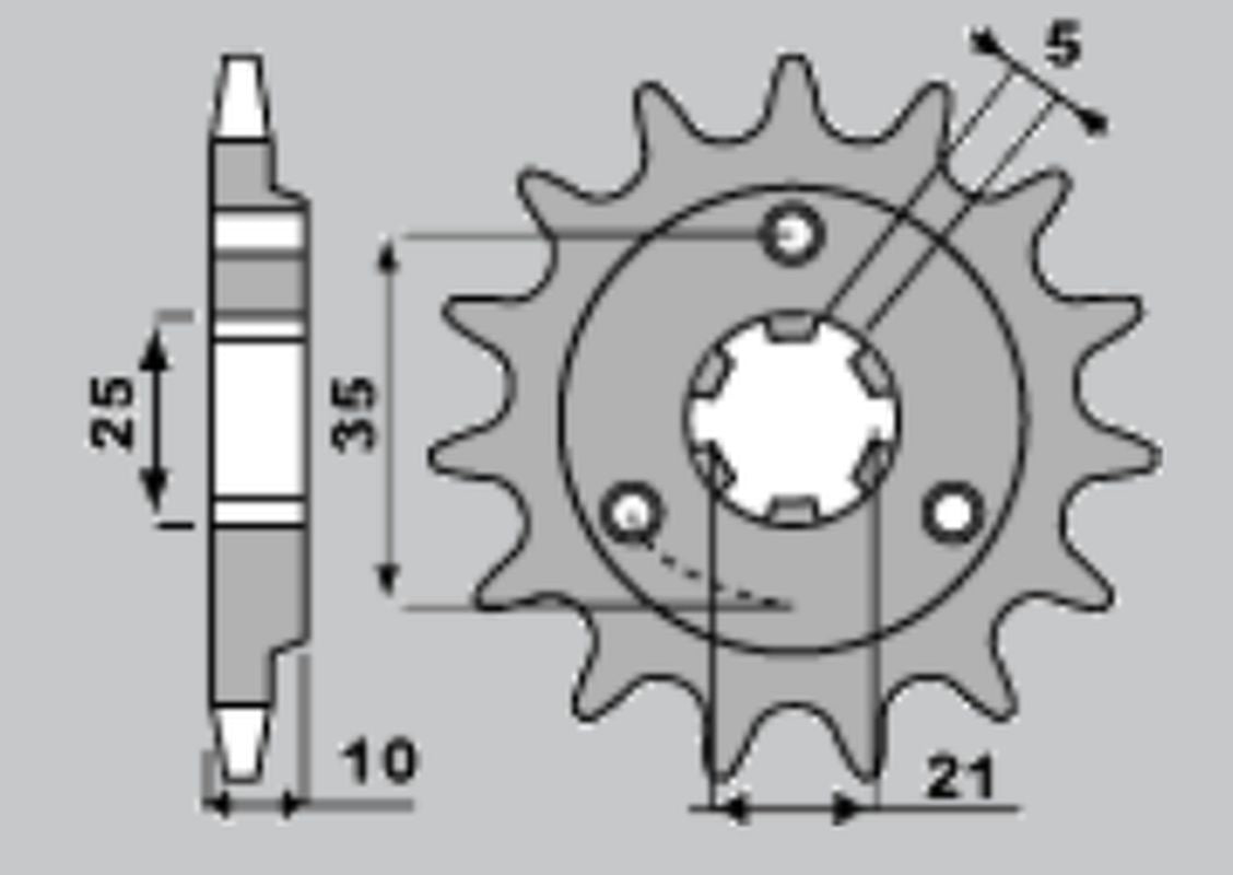 FRONT SPROCKET 412 15 SUZUKI DR 750/800 BIG 89-93 (JTF438.15)