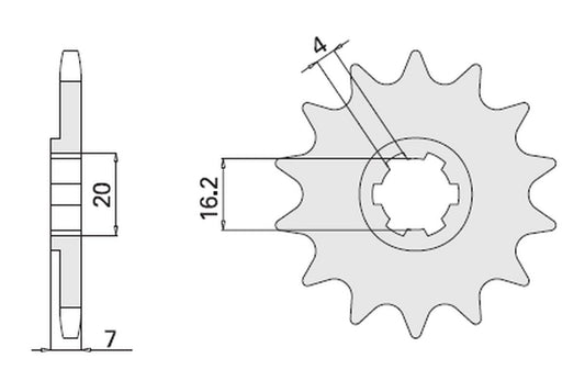 FRONT SPROCKET 413 12 SUZUKI TS 50X 84-96, RMX 50 97-99 (JTF413.12)