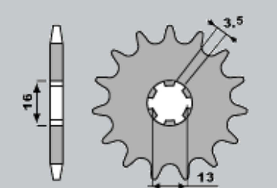 FRONT SPROCKET 415 14 SUZUKI RY 50 (562-14)
