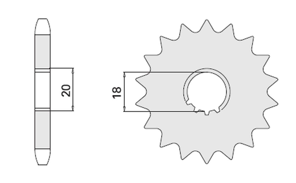 FRONT SPROCKET 426 14 SUZUKI GN 125 91-00, GS 125 (JTF426.14)