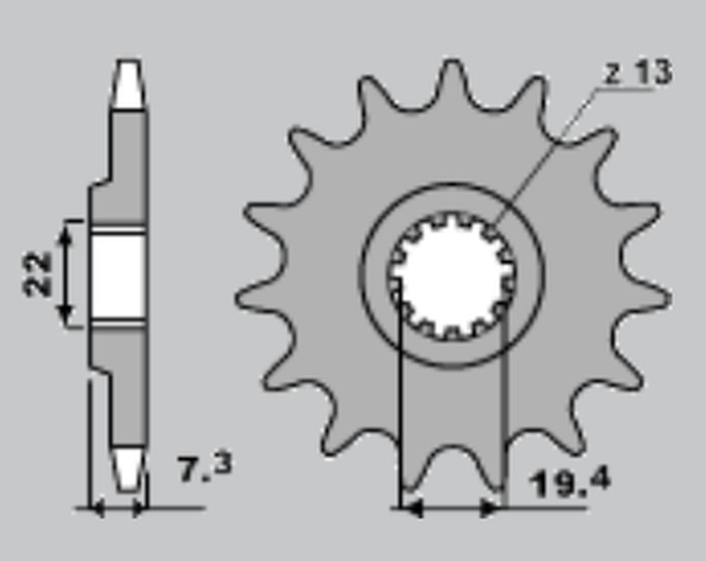 FRONT SPROCKET 434 15 SUZUKI GZ 250 MARAUDER 00-10 (JTF434.15)