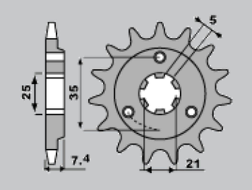FRONT SPROCKET 437 15 SUZUKI DR 600/650 (JTF437.15)