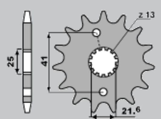 FRONT SPROCKET 438 15 SUZUKI DR 650 (438-15)