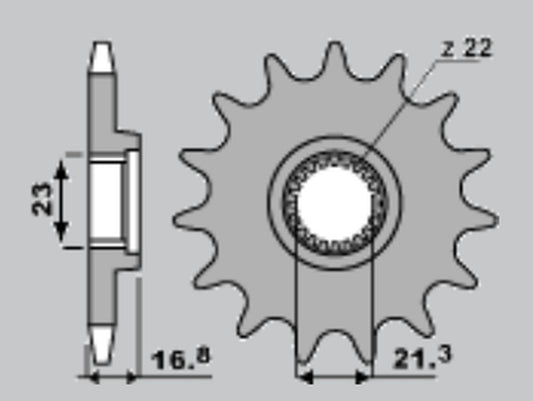 FRONT SPROCKET 443 16 YAMAHA XJ 600 DIVERSION 92-05