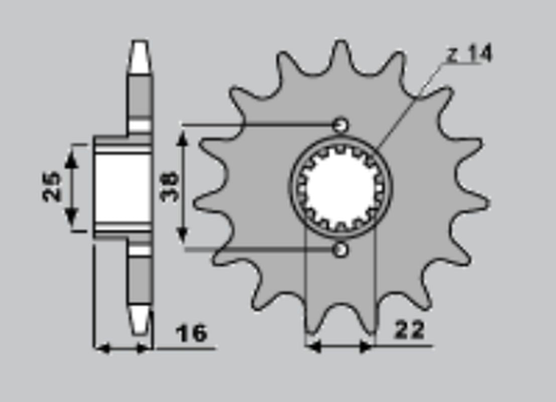 FRONT SPROCKET 490 14 BIMOTA DUCATI (A4250736140)