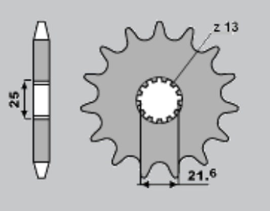 FRONT SPROCKET 518 15 SUZUKI GS 750/1000, GSX 1100 E/EF/ES, KAWASAKI (JTF518.15)