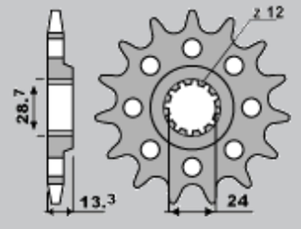 FRONT SPROCKET 522 15 KAWASAKI KZ 1000/Z100J/GPZ 1100 (JTF523.15)