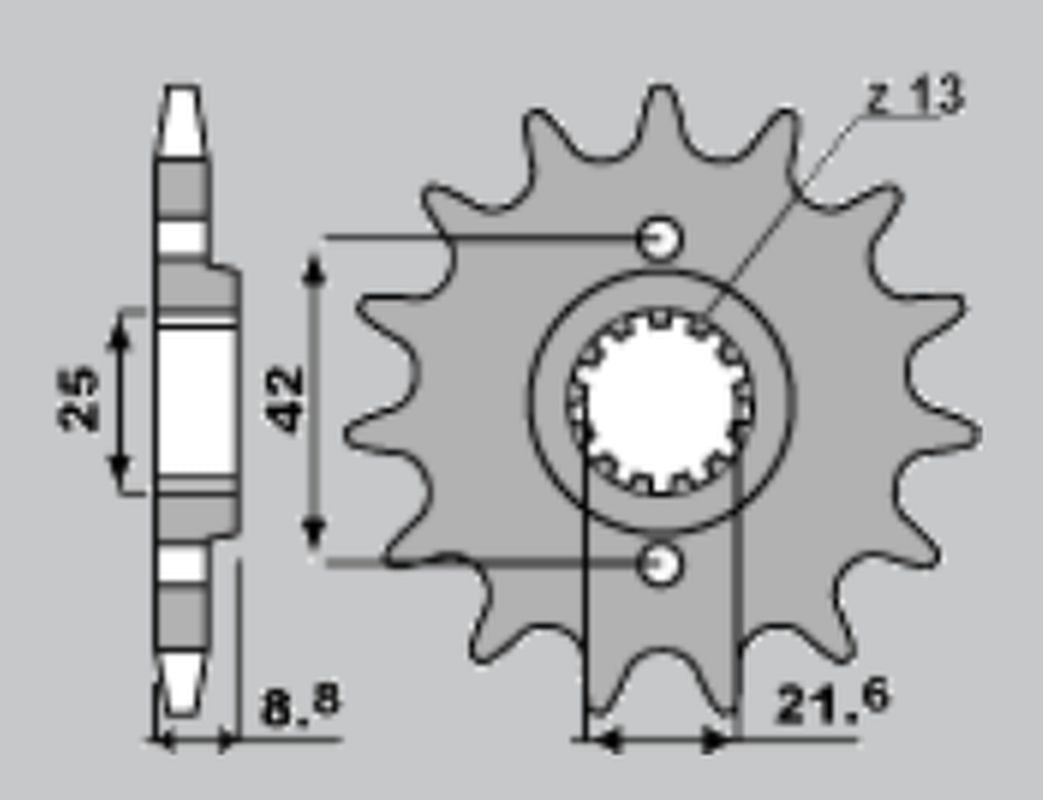 FRONT SPROCKET 523 14 KAWASAKI EL 250 88-04