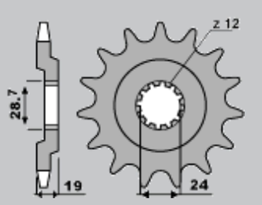 FRONT SPROCKET 524 15 KAWASAKI GPZ 1100