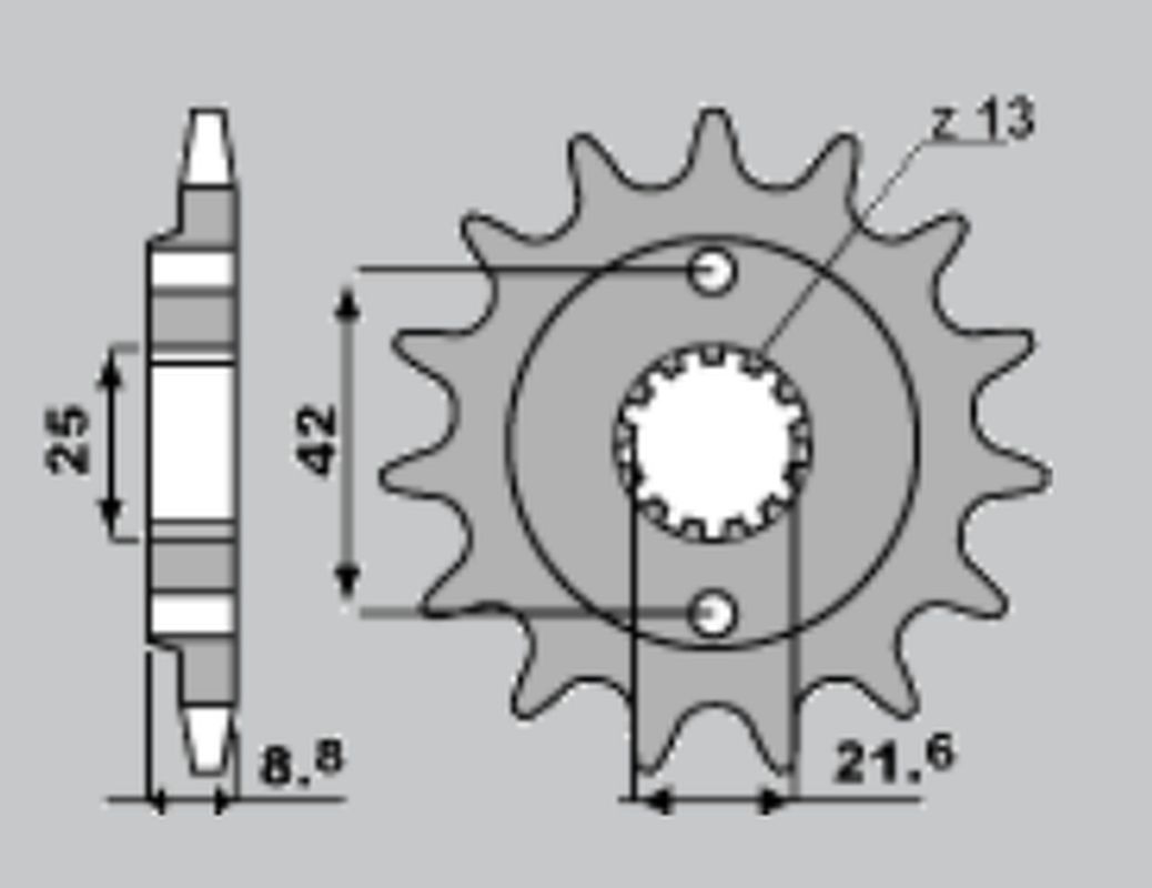 FRONT SPROCKET 525 17 KAWASAKI ER5 97-06, KLE 500 97-07 (JTF512.17)