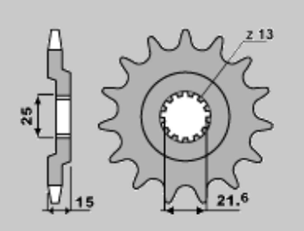FRONT SPROCKET 528 15 KAWASAKI GPZ 750 83-89 (JTF514.15)