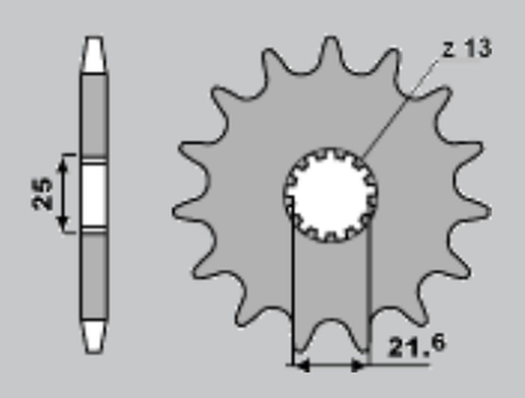 FRONT SPROCKET 566 17 KAWASAKI VN 800 VULCAN 95-05, SUZUKI GSX-R 1000 01-08, SV 1000 03-06, TL 1000S/R 97-02, GSX 1100F 88-96, GSF 1200/1250 BANDIT 95-15, GSX 1400 01-06
