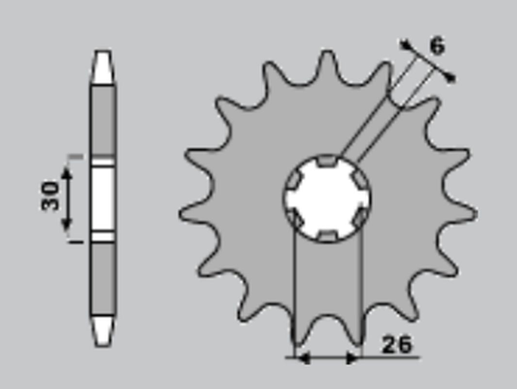 FRONT SPROCKET 568 17 YAMAHA XS 650 75-83, XS 500 (JTF568.17)
