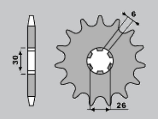 FRONT SPROCKET 568 17 YAMAHA XS 650 75-83, XS 500 (JTF568.17)