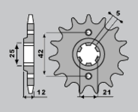 FRONT SPROCKET 571 16 YAMAHA XJ 600 84-91 (JTF571.16)