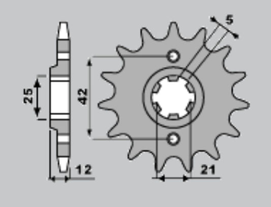 FRONT SPROCKET 571 17 YAMAHA XJ 600 84-91 (JTF571.17)