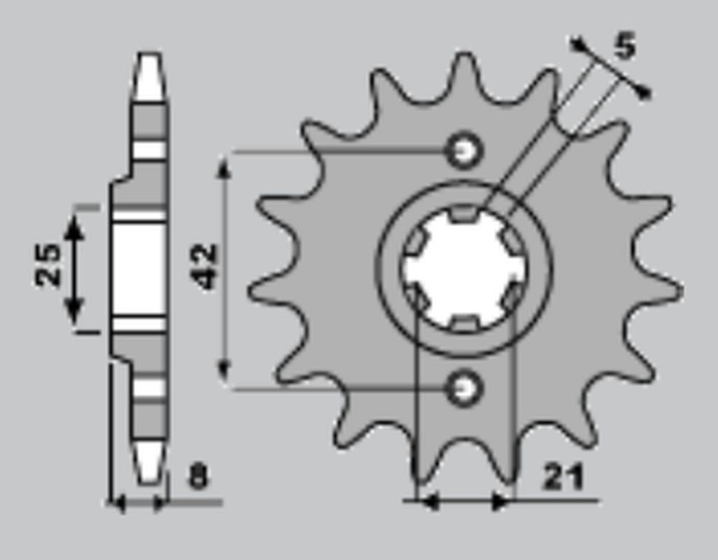 FRONT SPROCKET 575 15 YAMAHA XT 600 83-86, TT 600, XT 550 (JTF575.15)