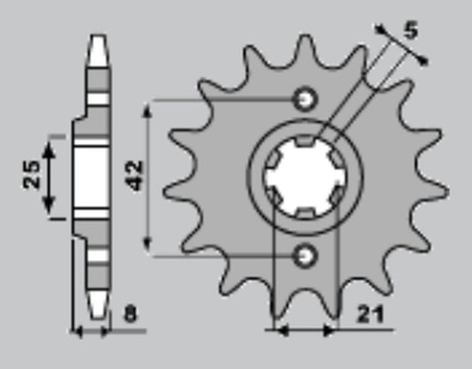 FRONT SPROCKET 575 15 YAMAHA XT 600 83-86, TT 600, XT 550 (JTF575.15)