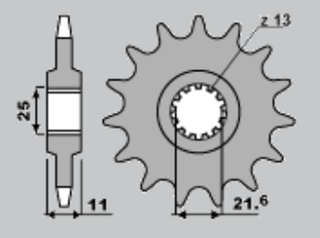 FRONT SPROCKET 580 15 YAMAHA FZ6 04-10, R6 99-14 (CHAIN 530)