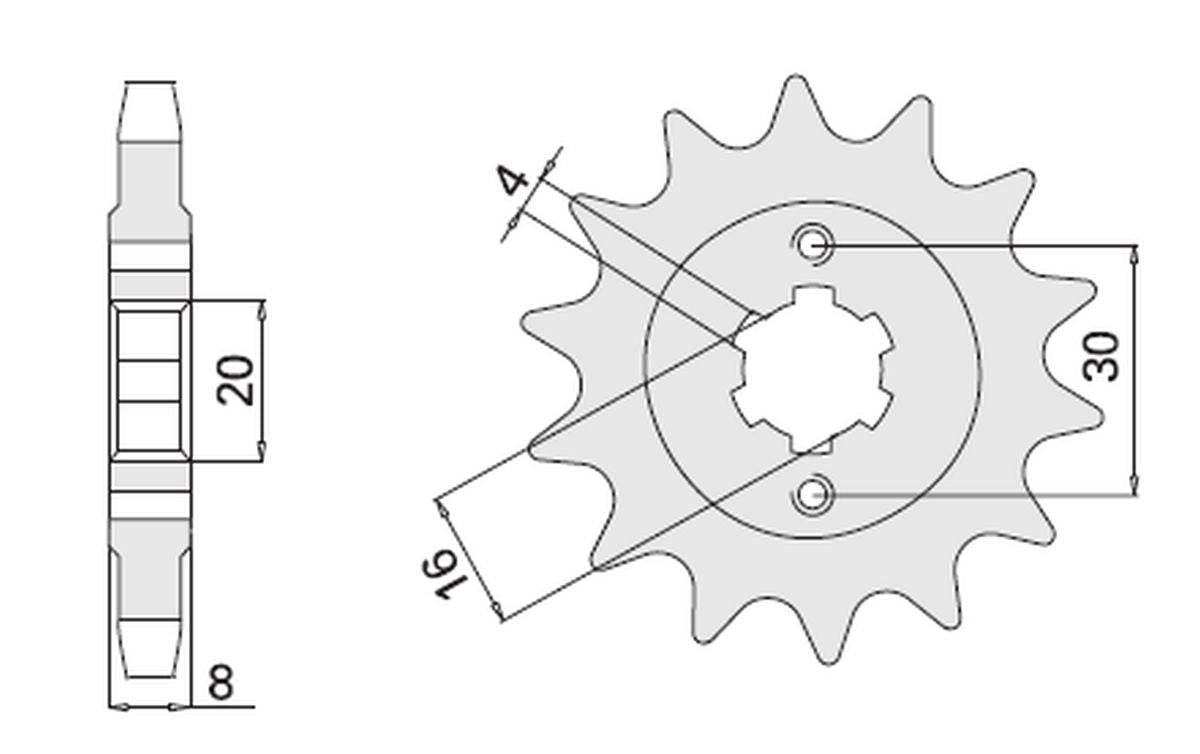 FRONT SPROCKET 718 13 HUSQVARNA 125 89-94 (JTF718.13)