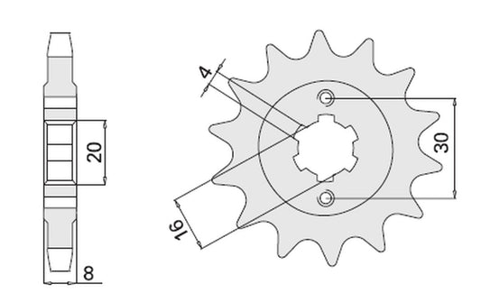 FRONT SPROCKET 718 13 HUSQVARNA 125 89-94 (JTF718.13)