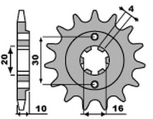 FRONT SPROCKET 720 13 CAGIVA 125 MITO/FRECCIA