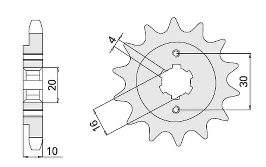 FRONT SPROCKET 720 14 CAGIVA 125 MITO/FRECCIA