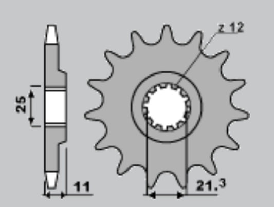 FRONT SPROCKET 7287 16 HUSQVARNA 250-630 (A4250824160)