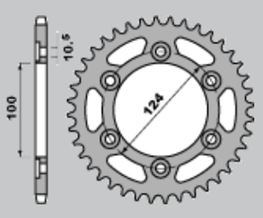 REAR SPROCKET 1027 39 DUCATI MONSTER (A4150735390)