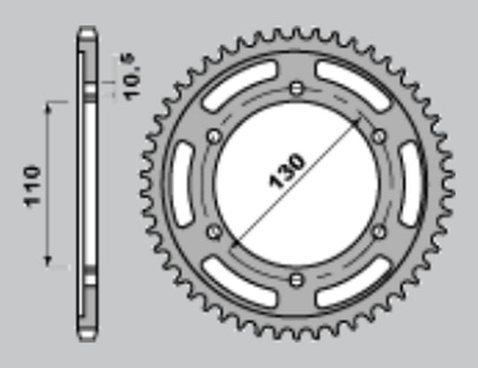 REAR SPROCKET 241 42 SUZUKI GSXR1000 09-15 (JTR479.42)