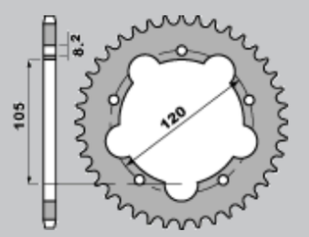 REAR SPROCKET 3565 51 APRILIA RX50 92-98 (CHAIN 420) (JTR24.50)
