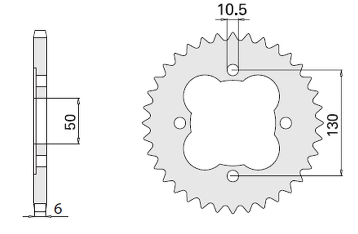 REAR SPROCKET 4303 39 HONDA TRX 250/300/400/450 (JTR1350.39) (CHAIN 520)
