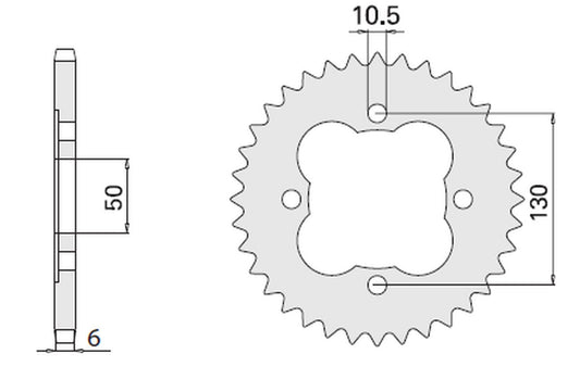 REAR SPROCKET 4303 39 HONDA TRX 250/300/400/450 (JTR1350.39) (CHAIN 520)