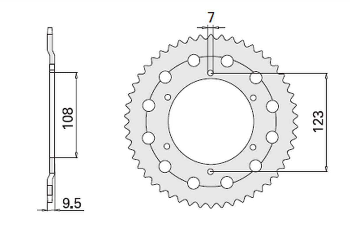 REAR SPROCKET 4430 52 DERBI GPR 50R 98-02