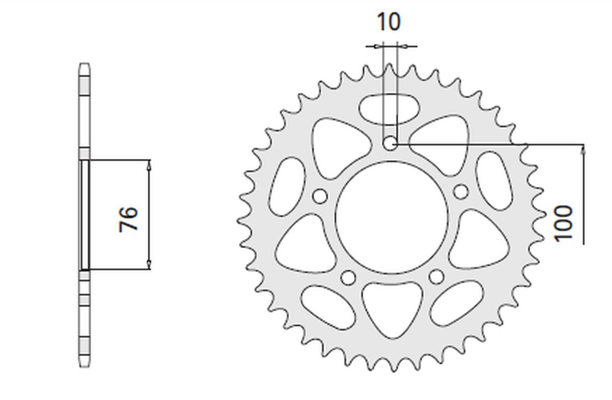 REAR SPROCKET 4456 41 BENELLI 500/600/900