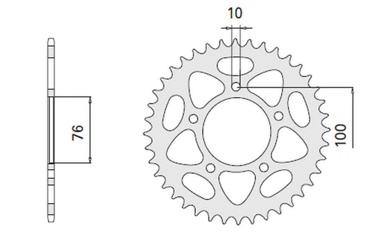 REAR SPROCKET 4456 41 BENELLI 500/600/900