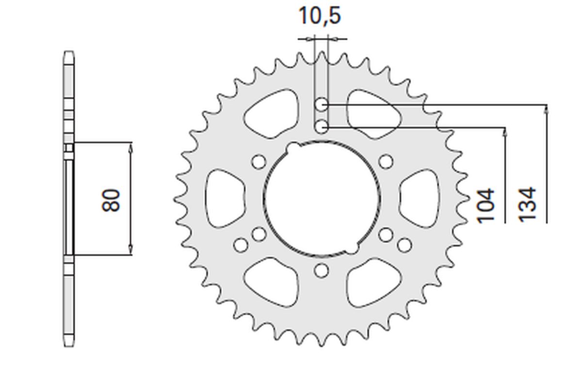 REAR SPROCKET 4578 40 POLARIS SCRAMBLER/ TRAIL BLAZER (JTR1478.40)