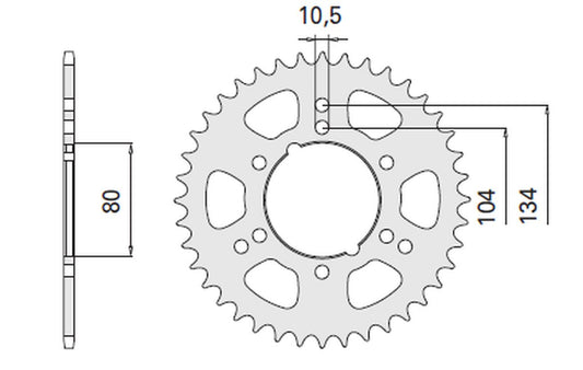 REAR SPROCKET 4578 40 POLARIS SCRAMBLER/ TRAIL BLAZER (JTR1478.40)