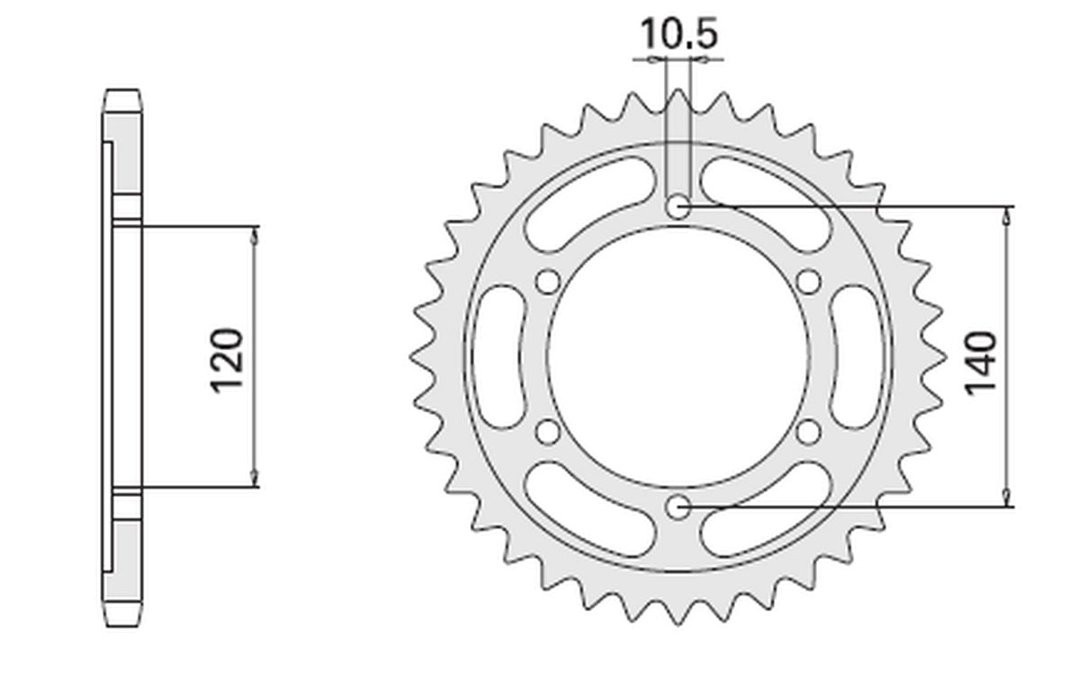 REAR SPROCKET 498 39 SUZUKI TL 1000 R 98-02 (JTR499.39)