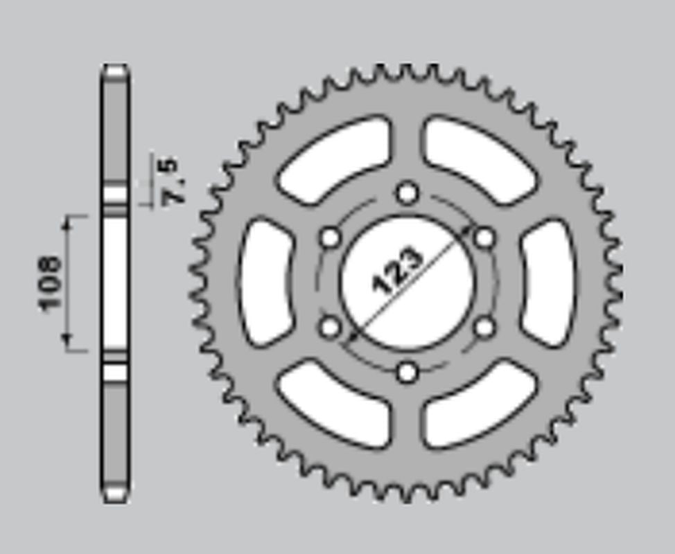 REAR SPROCKET 707 50 CAGIVA 50 W4