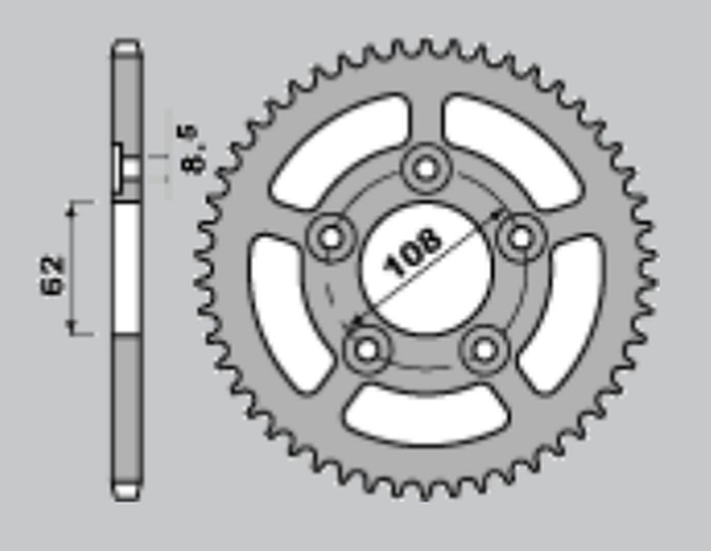REAR SPROCKET 714 38 CAGIVA MITO 125 00-06 (JTR701.38)